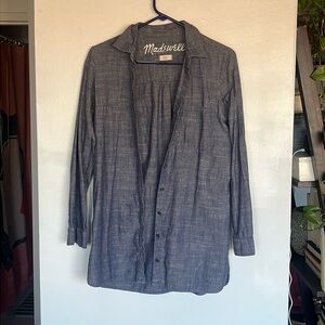 Madewell Women's Blue Button Up Blouse